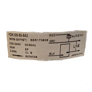موتور فن کولرگازی مدل YDK-120-50-6A2 مناسب برای انواع کولرگازی 102059629