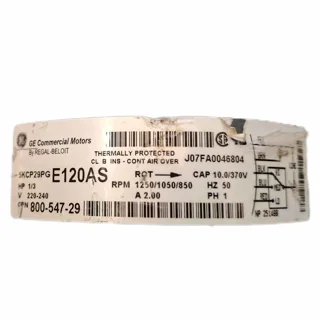 موتور فن کولرگازی مدل E120AS کد 1/3HP مناسب برای انواع کولرگازی 102058747