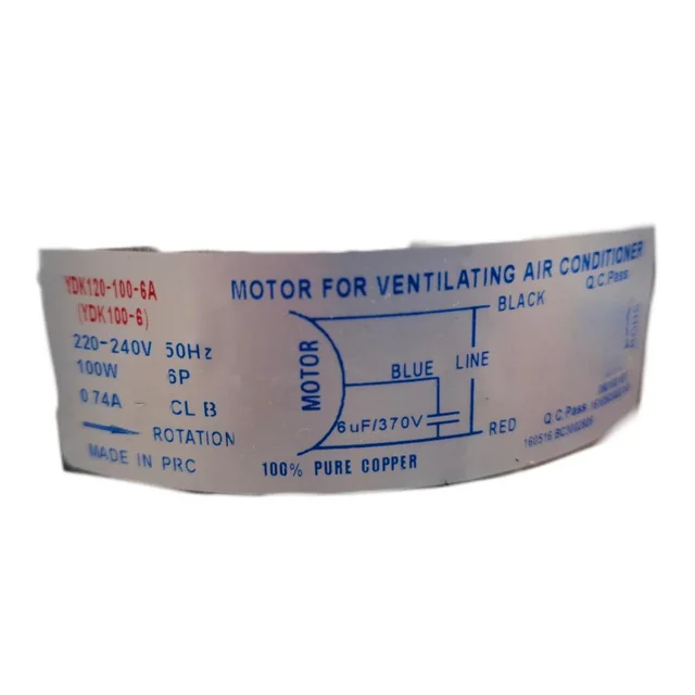 موتور فن کولرگازی مدل YDK120-100-6A مناسب برای انواع کولر گازی 102059770