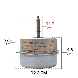 موتور فن کولر گازی مدل KFD-60K6 مناسب برای انواع کولر گازی 102059598