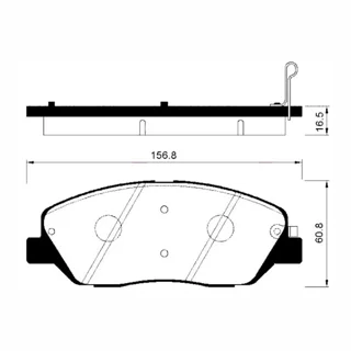 لنت ترمز جلو های-کیو مدل SP1194 مناسب برای هیوندای سانتافه 102127452